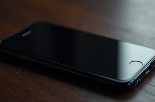 czarny ekran telefon wibruje